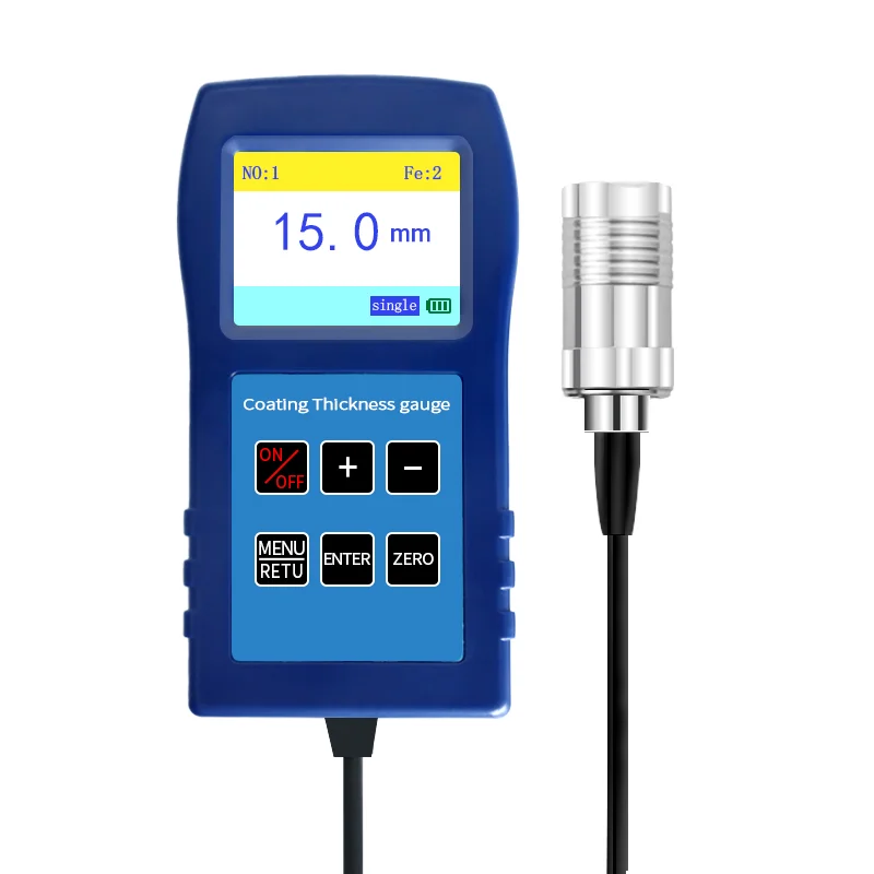 DR13S Industrial Digital Coating Thickness Meter High Accuracy Plastic Battery Operated Paint Tester with LCD Display
