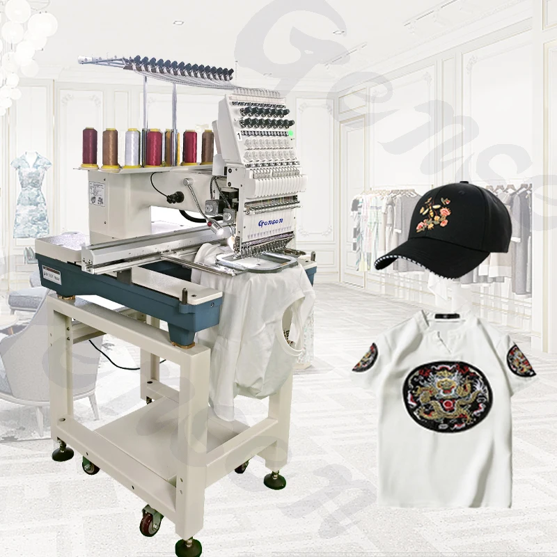 High speed 1200RPM multi-needle digital computerized single head embroidery machine home use for beginners