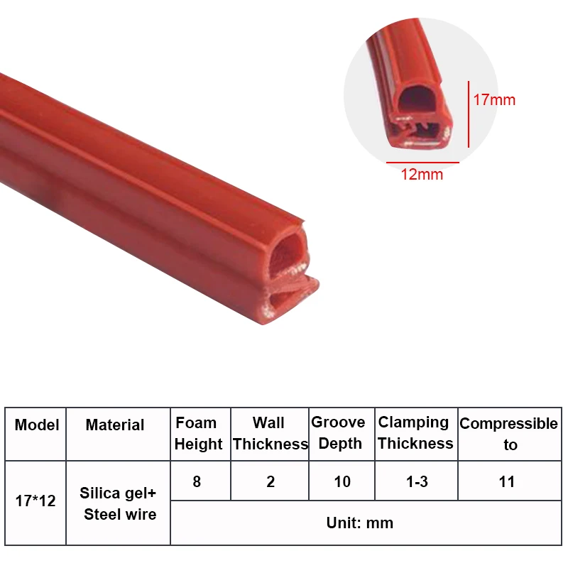 Car Door Frame Anti-skid U Channel With Sponge Bulb Seal Strips
