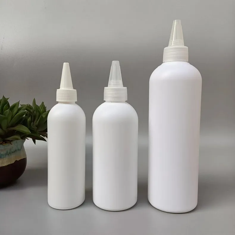 8oz 16oz 32oz 500ml 1L black bottles empty for hair oil Disposable HDPE squeeze bottle Hot chili sauce pack twist cap bottle