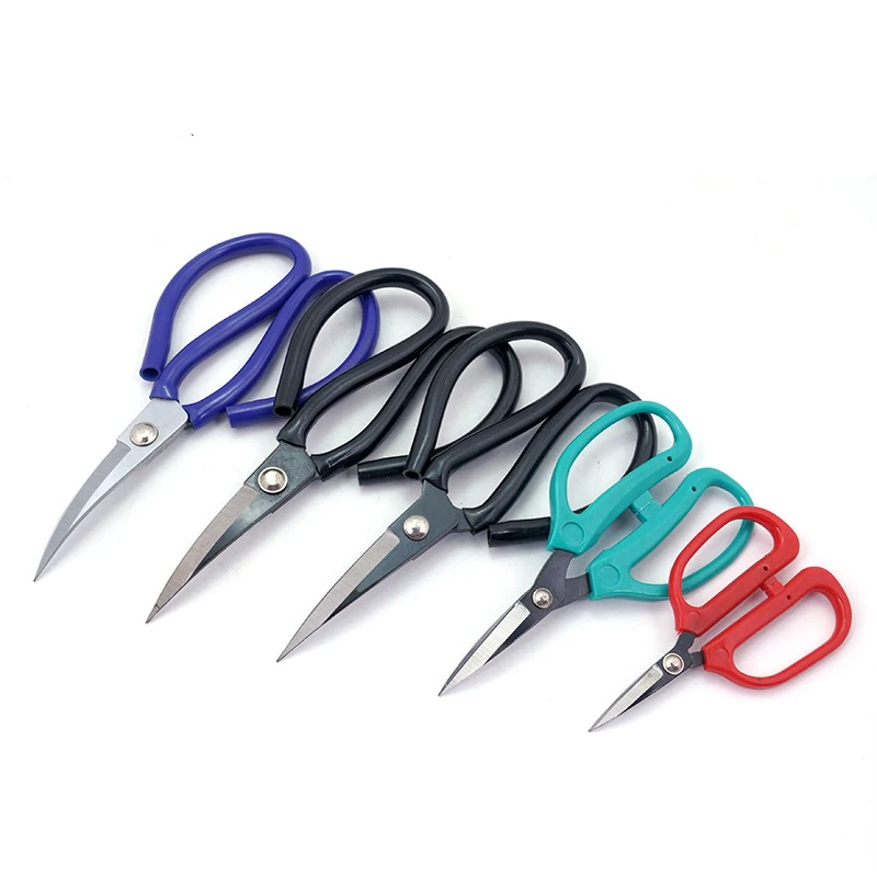 Hot selling DIY leather hand tools Plastic handle scissors alloy steel elbow scissors