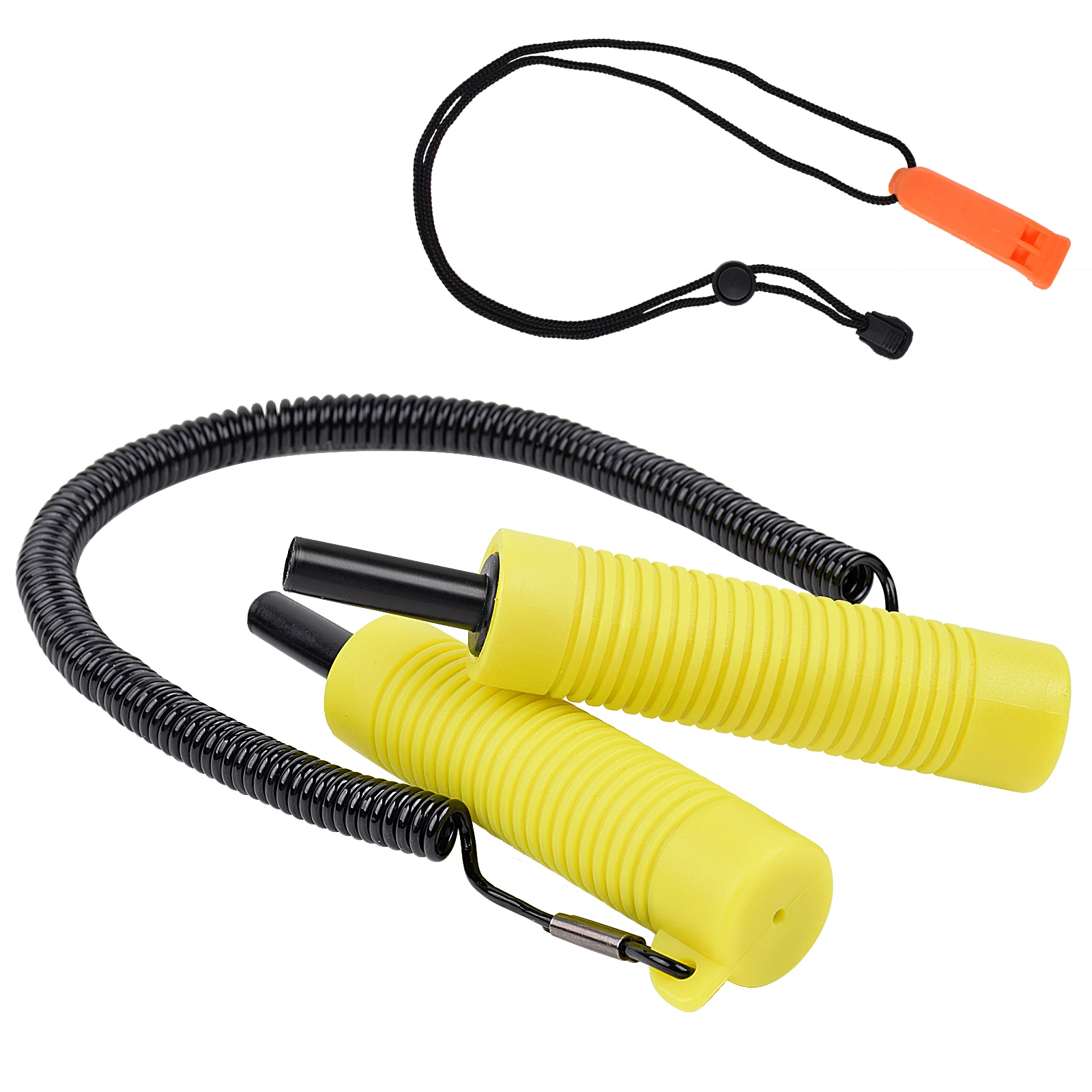 Ice Fishing Safety kit including Ice Fishing Safety Retractable Picks & Rescue Whistle with protective case