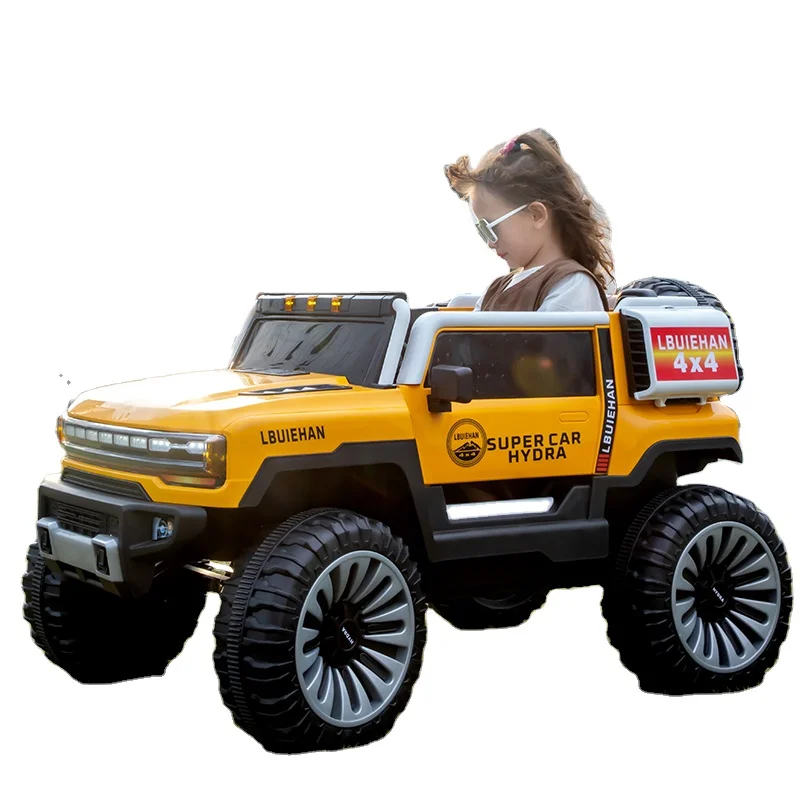 Four drive 12v 7A battery 2 Seats Electric Car Kids Off Road Children Baby Toy Car Ride On Car For Kids To Drive remote control