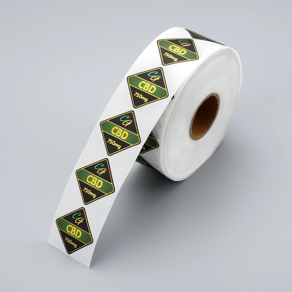 Custom Logo Printed Self-Adhesive Paper Label Waterproof Bottle Label Waterproof Stickers For Packaging