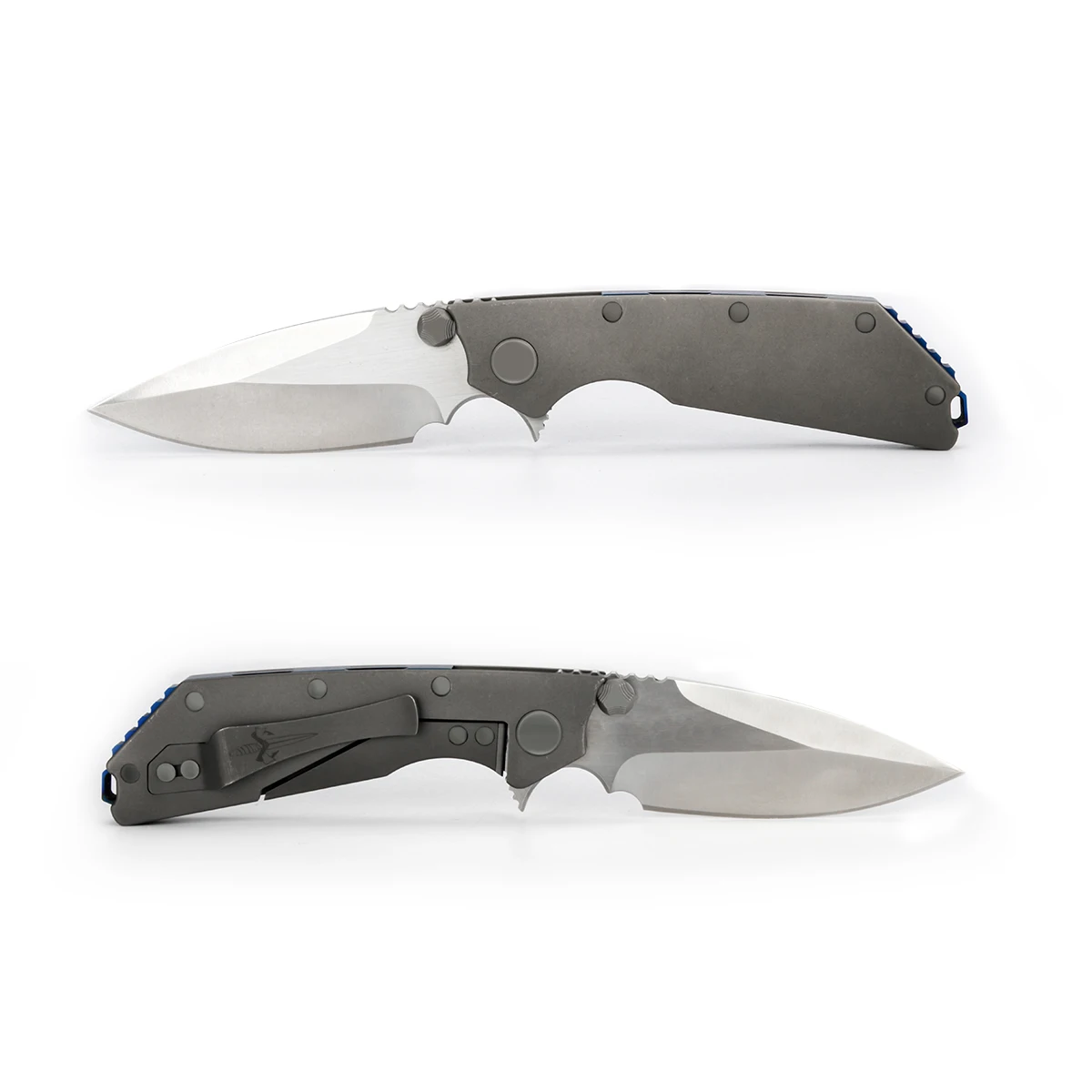 Top Titanium alloy knives MT DOC D2 steel titanium handle pocket folding knife