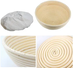 Basket Bread Proofing  9 Inch Round Set Wholesale Sourdough Rattan Baking & Pastry Tools Baneton Custom Made Brotform