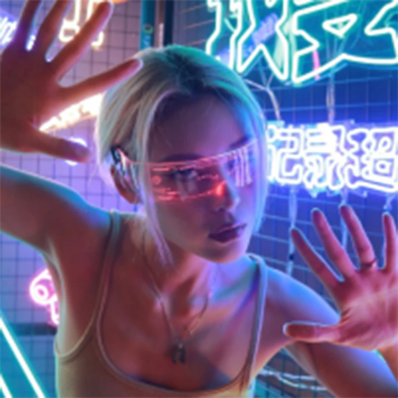 Pretty Custom Logo Light Up Toys Fashion Cool Flashing Led Glasses Party Favors Luminous Party Glasses Led Party Glasses for Kid