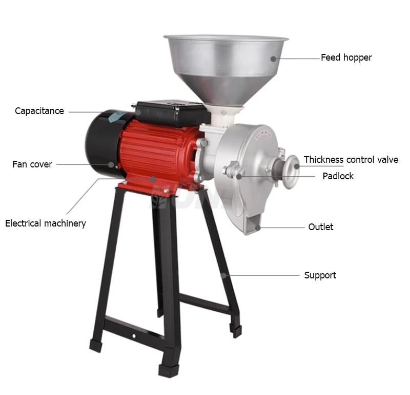 High efficiency automatic Factory industrial flour mill Commercial Grain Seeds Grinding Machine