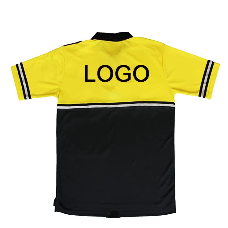 Custom Logo  Two Tone Security Top Reflective Stripes polo shirt with Zipper Pocket polos workwear shirts