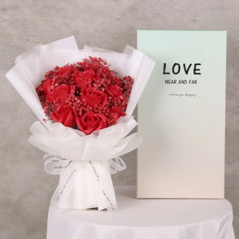 WIDEAL New arrival Full Star dried flower bouquet gift box rose birthday gift