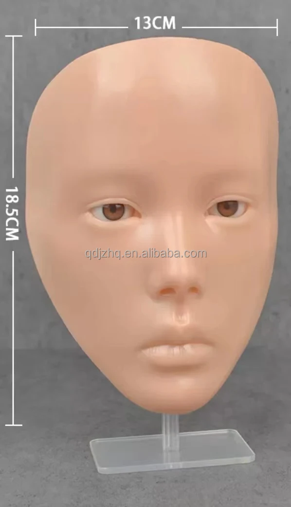 Wholesale Silicone  Eye Makeup Artist Starter Training Eye Shadow Eyebrow Practice  Head Face