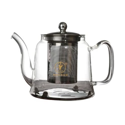 Jiaying custom made water boiler glass kettle kitchen tea pot with strainer