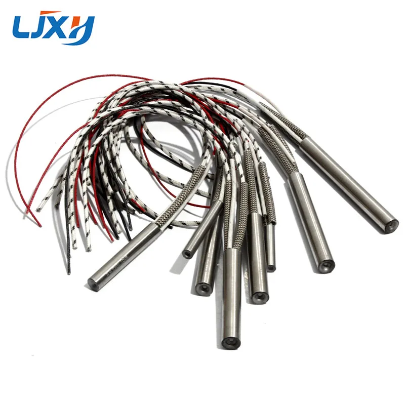 Cartridge Heaters 220V 6X40mm/50mm/60mm/80mm Heating Element with Type K Thermocouple 304Stainless Steel Single End Heating Tube