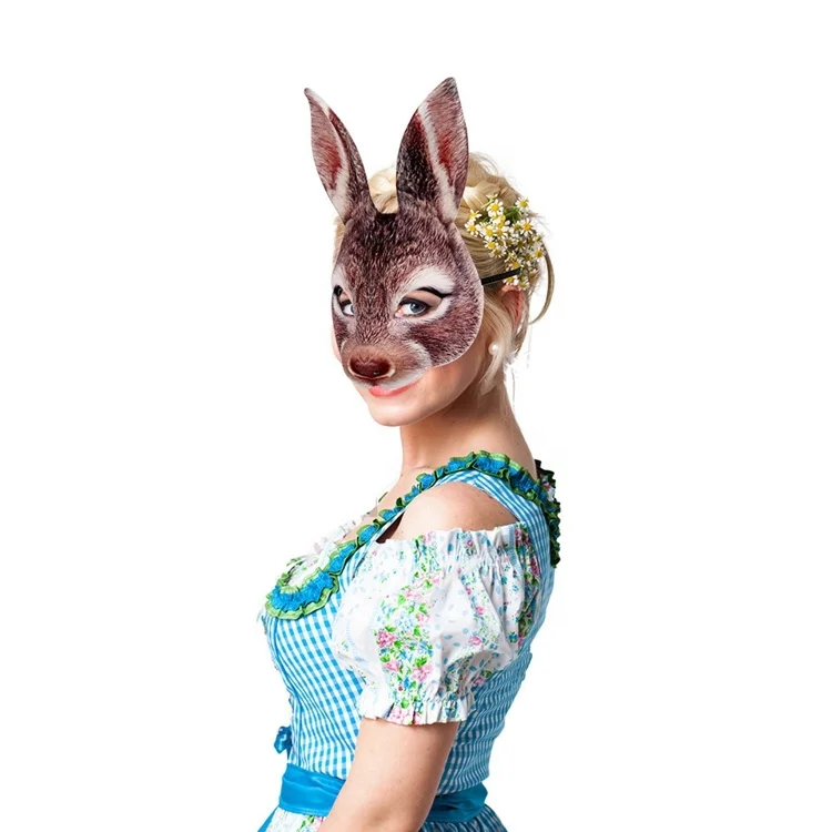 Adult Halloween Animal Head Mask Party Cosplay Masque Carnival Masquerade Accessories Easter party EVA half face rabbit mask