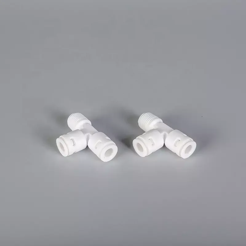 Chinese factory POM Male Thread Tube Tee Quick Connect adapter fittings universal pipe union Pipe Fittings for RO Water Purifier