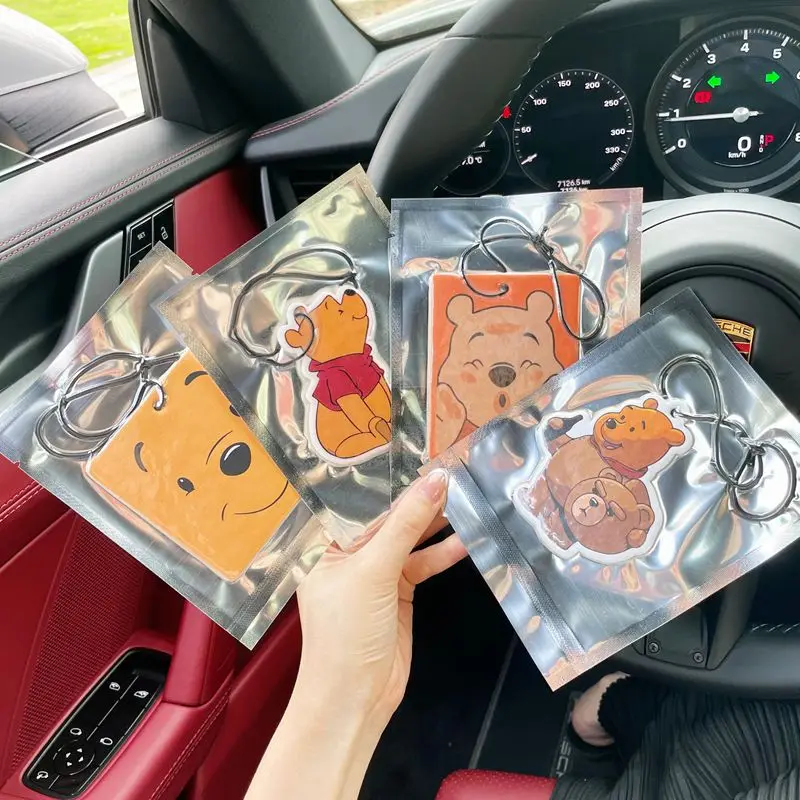 High quality Custom 2024 cartoon teddy bear 2mm cotton paper cute air freshener for car