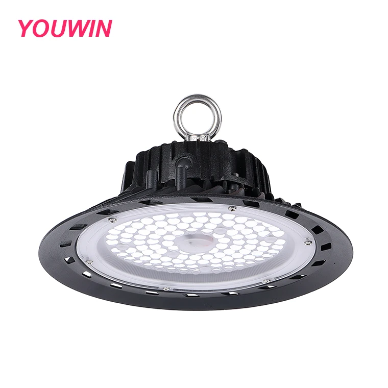 YOUWIN Ac100-277v 6000k Warehouse Garage Industrial Lighting Ufo Led High Bay Light High Power 100w 150w 200w Aluminum 80 IP65