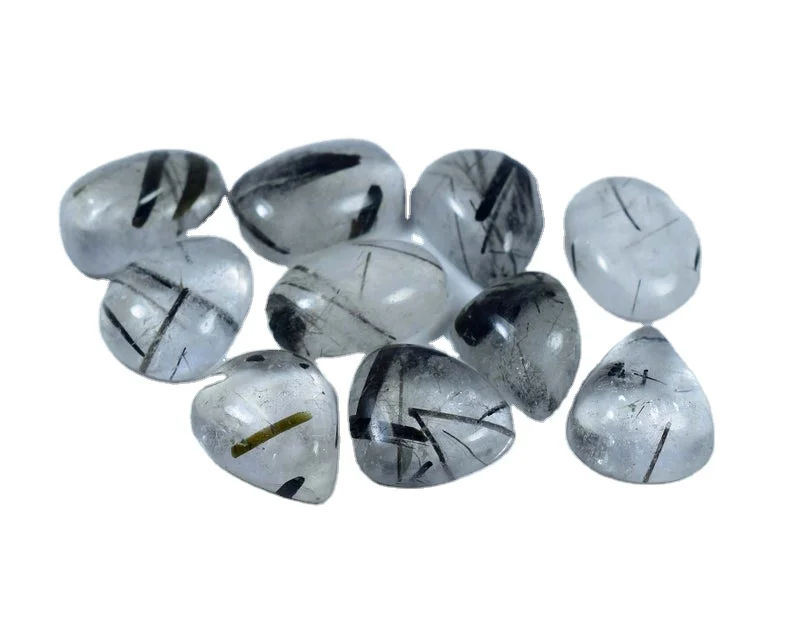 Натуральный черный Рутиловый Кварц, свободный размер от 5 мм до 30 мм, изготовление ювелирных изделий, кабошон, драгоценные камни