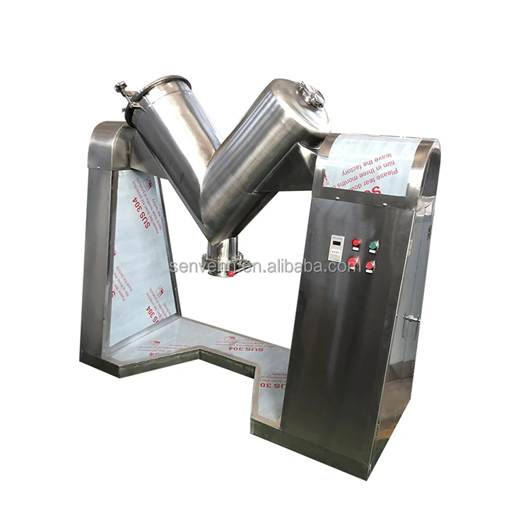 SenVen Food industry small dry powder mixer V shape flour animal feed mixers for sale