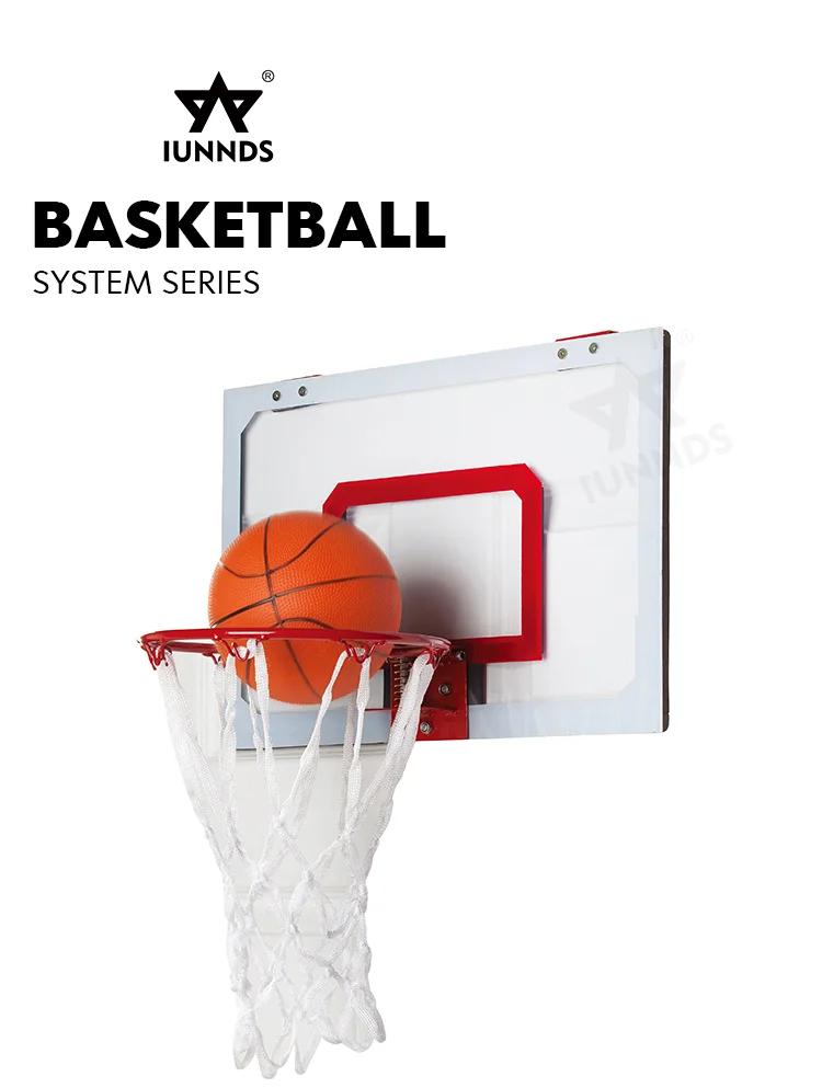 Portable Indoor Outdoor Metal Basketball Hoop Rim with Backboard for Home or Office Basketball