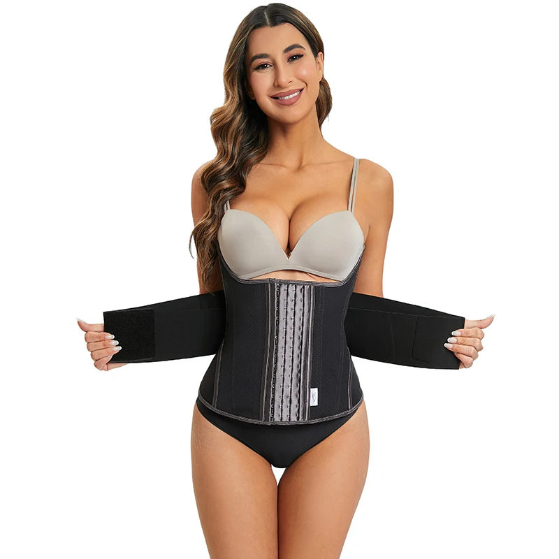 Heighten and Lengthen Private Labels Acceptable Sweat Belt Women Latex Sport Corset Waist Trainer Shaper  LATEX corset