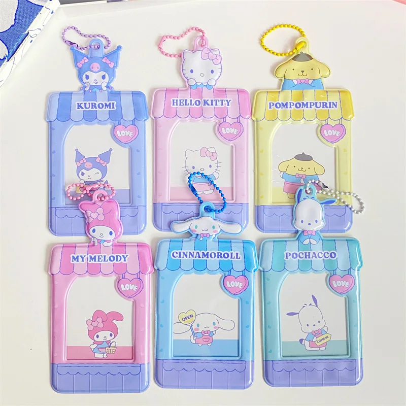 Wholesale Anime Card Cover KT Cat Keychain Card Holder Idol Star Photo Cards Case Pendant Accessory