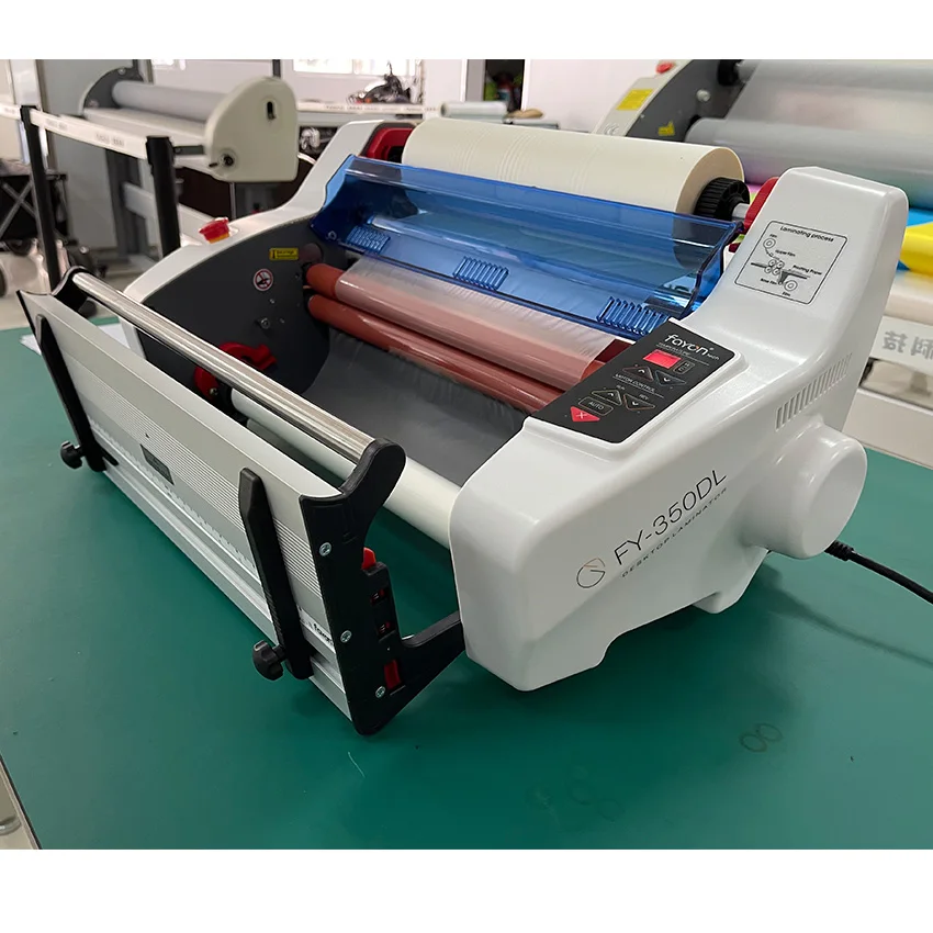 W379 China Laminator FY 350DL Mini Automatic Cold and Hot Double Side Roll Laminating Machine
