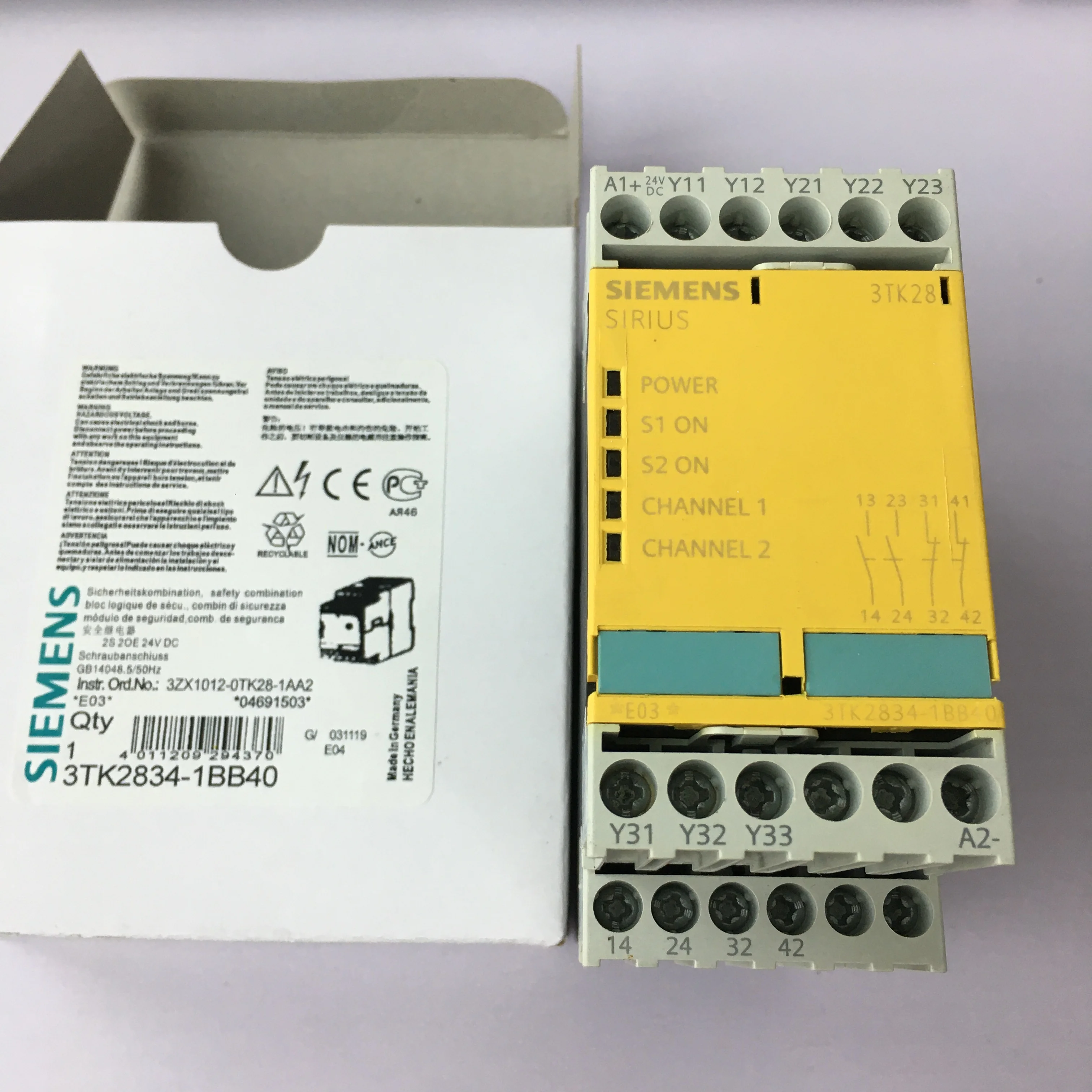 3TK2825-1BB40   original  3TK2828-2BB41/1BB40/1AL20/1AJ   Safety Relays