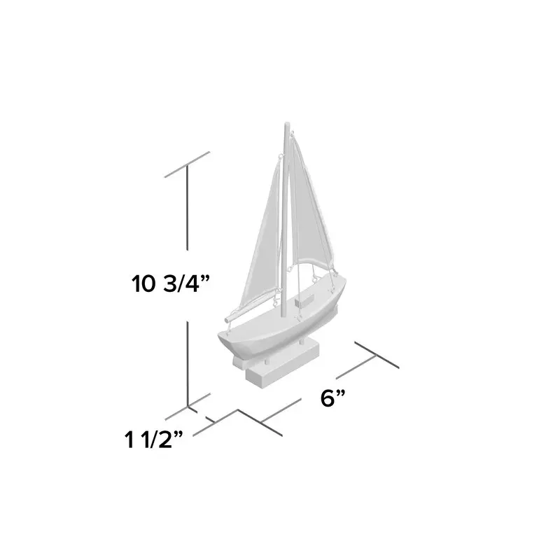 Wooden Decorations Home Decor Handcrafted Nautical Wooden Sail Boat