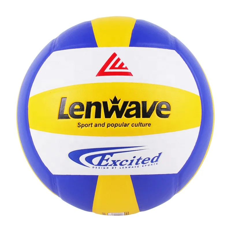 Lenwave office size 5 pvc volleyball,traing/game thermal bonding custom volleyball ball wholesale with sof leather