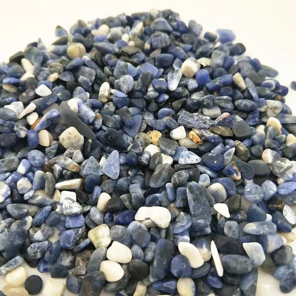 Оптовая продажа красивых лечебных кристаллов натуральный синий кальдалитовый минеральный кристалл гравий кристаллы