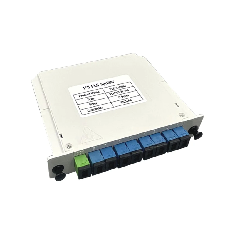 SC/UPC 1 x 8 Fiber Optic PLC Splitter Mini tube Type Splitter Plc Splitter waterproof SC UPC LGX box cassette type