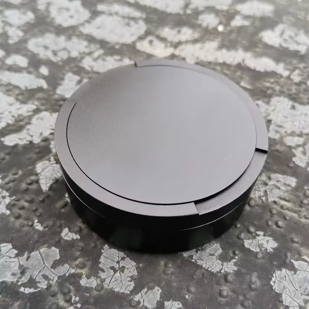 Case Snus can smokeless plastic Dia 70mm round White black on the plane snuff box pouches empty box