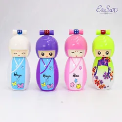 PT081A 20ML Wholesale Colored Kawaii Kimono Dolls Shape Empty Glass Refill Empty Perfume Atomizer Spray Bottle
