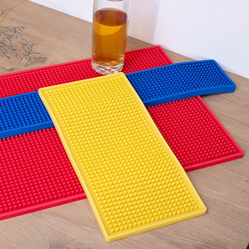 OEM custom logo soft pvc rubber bar safe mat rubber beer mats accesorios para bar mat for sale