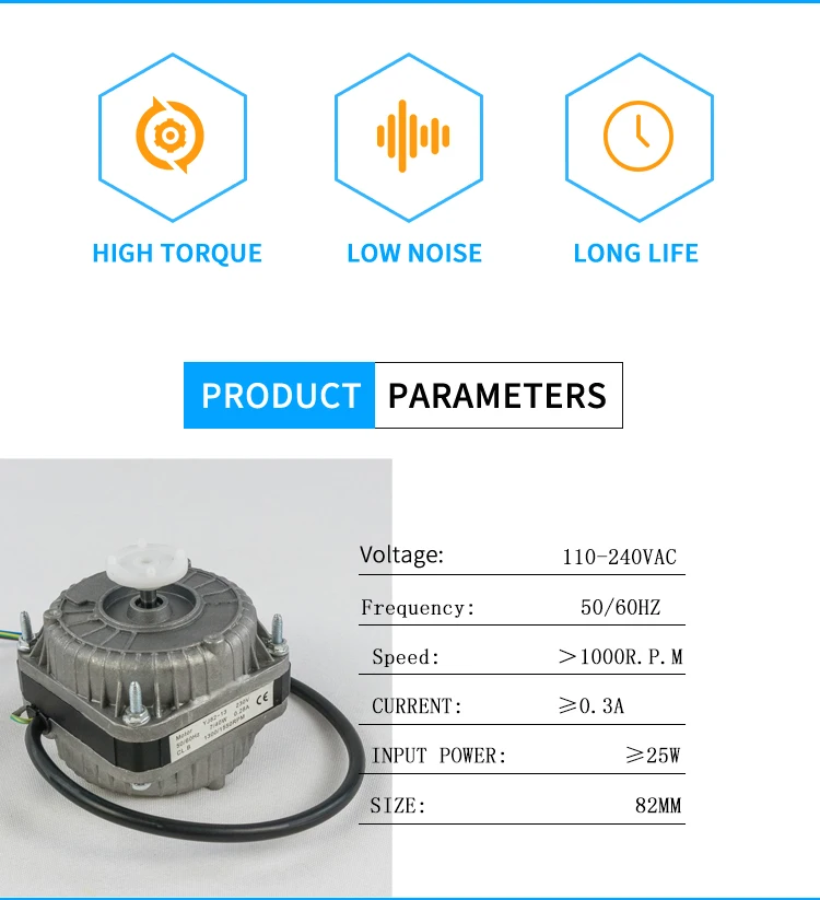 double ball bearing Copper Wire Winding Pedestal stand fan motor