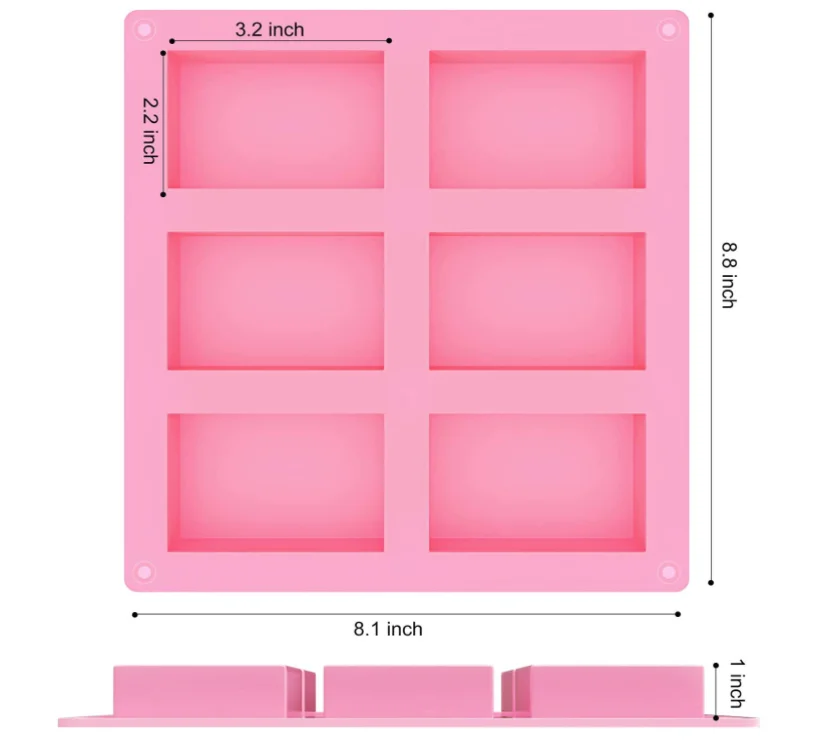 
Soap Silicone Mold DIY Gift Soap Tool Rectangle Baking Mold Cake Pan Silicone Molds For Soap Making 