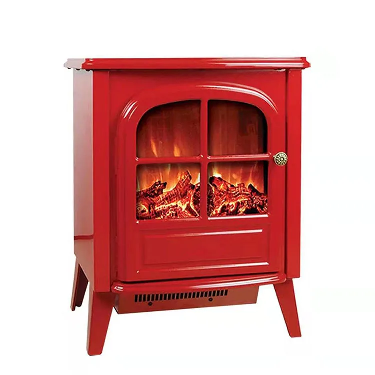 Freestanding 3D Flame Multicolor Effect 17 Inch 3 Side Electric Fireplace For Sale