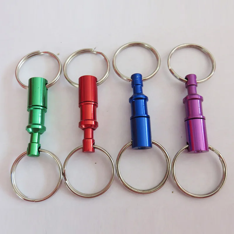 Multi Pull-Apart Removable Handy Key Ring Quick Release Pull-open Key Chain Aluminum Alloy Double Detachable Keychain
