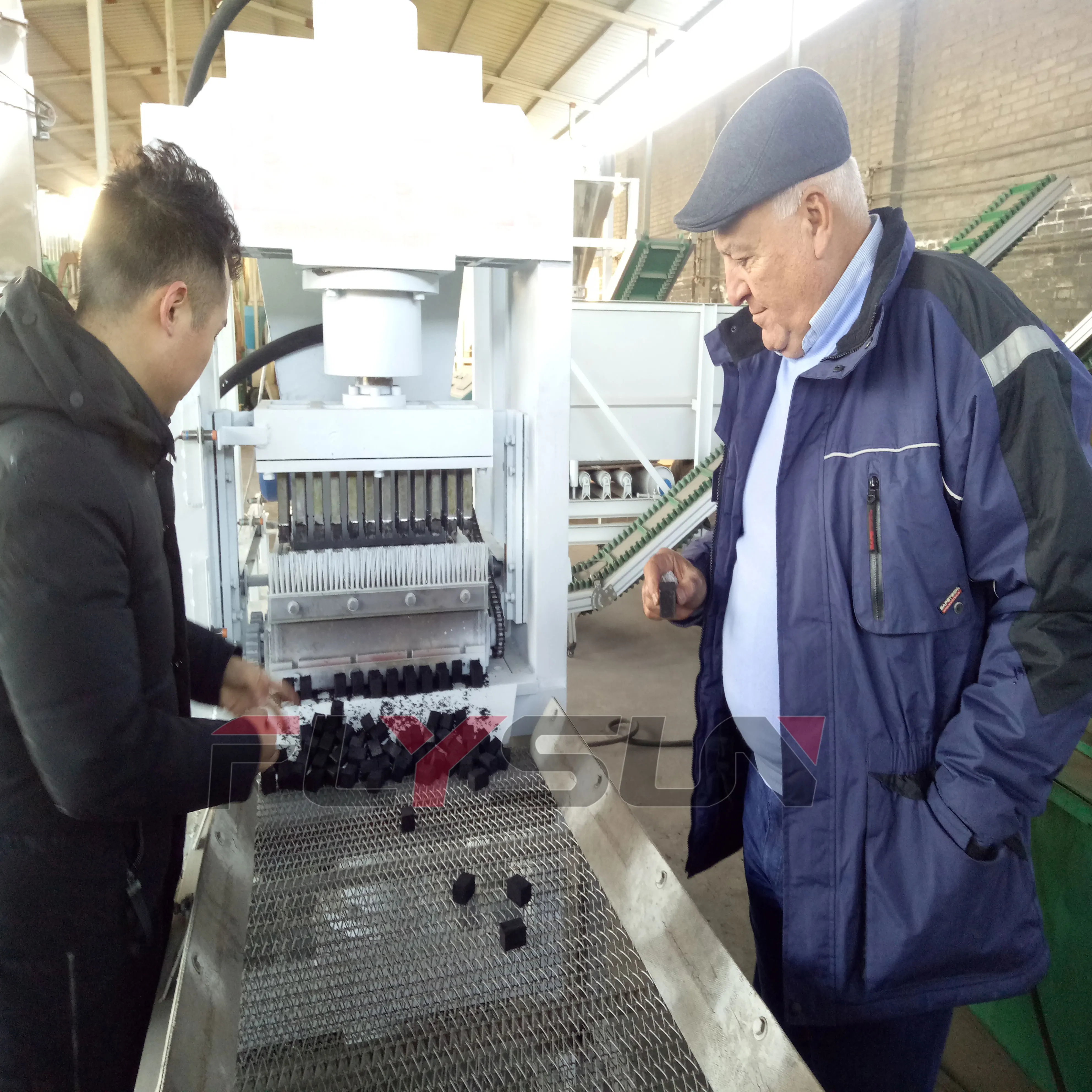 Electric Charcoal Briquette Equipment Wood Biomass Charcoal Palm Shell Charcoal Making Machine