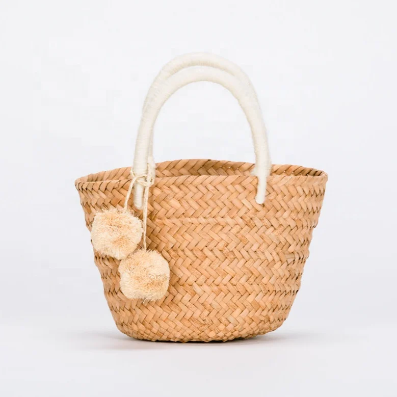New Design Style High sense of woven summer Leisure bag Woven Straw Beach Mini Bag Handbag Basket For Girls