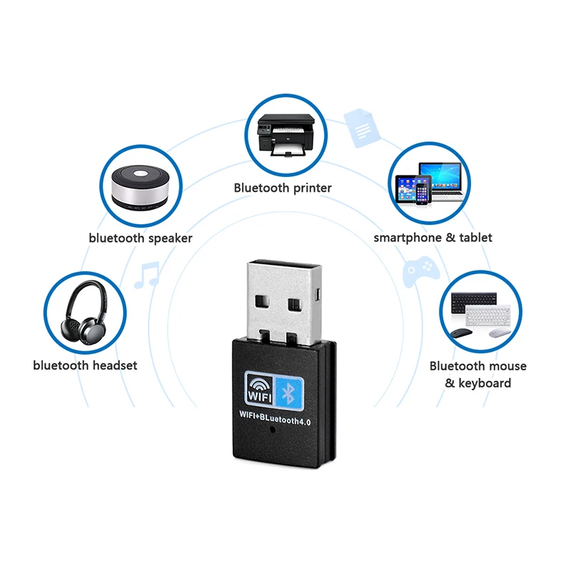 Hot Selling Computer Wireless Network Receiver 2.4G and BT4.0 150Mbps USB WiFi Dongle wifi adapter usb