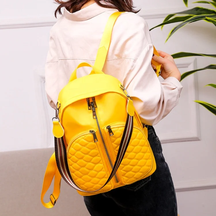 New Fashion Korean Version Versatile Large Capacity Diamond Embroidered Thread Oxford Travel Women Backpack Bag