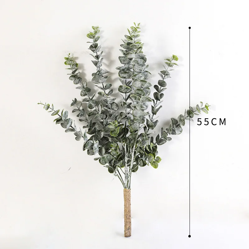 M271 Artificial Eucalyptus Leaves Faux Branches 3 Forks Eucalyptus Stems Decor for Wedding Centerpiece Flower Floral Arrangement