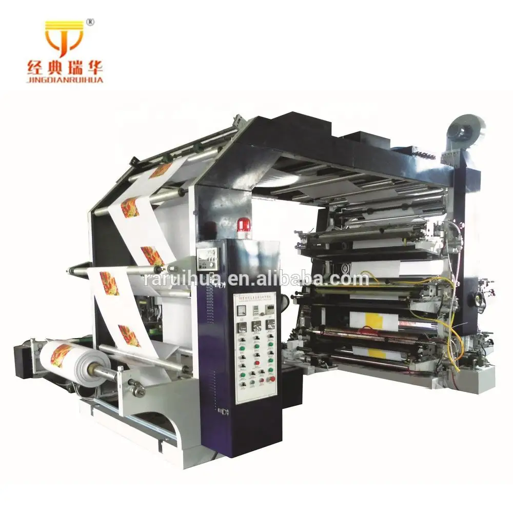 China Manufacturer Label Printer Plastic Nylon PP PE Bag High Speed Flexo Plastic Film Printing Machine