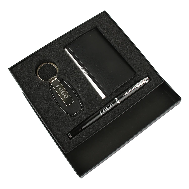 new product ideas 2022 wholesale promotional business gift set Corporate Gift set with post card/pen/keychain