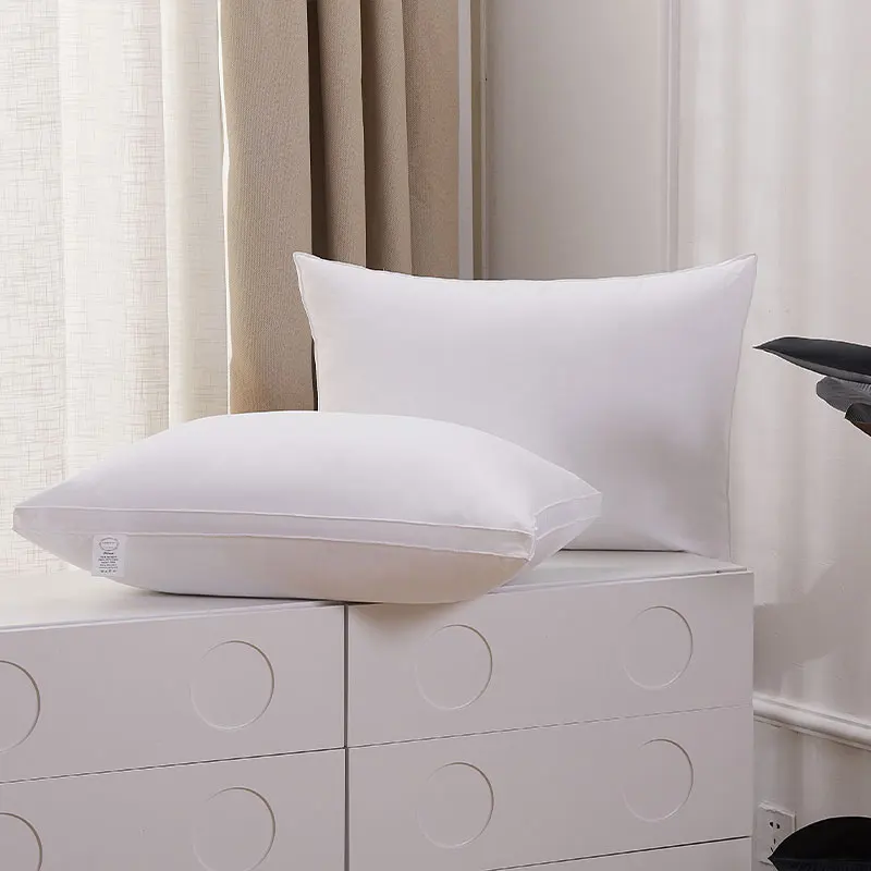 Hotel Luxury customized Duck down goose down pillow with 2 wrapped edges