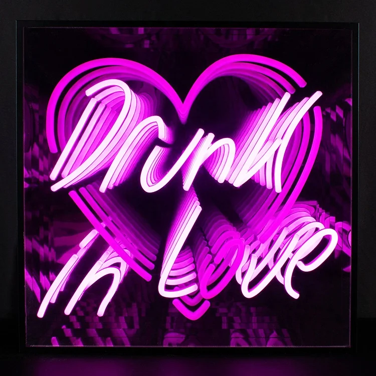 Cosun led heart mirror neon this is where the happens neon sign with mirror backing