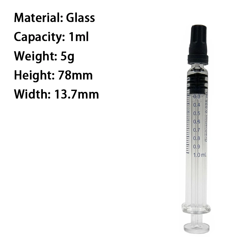 1ml Luer-lock tip Glass Syringes Glass bottle