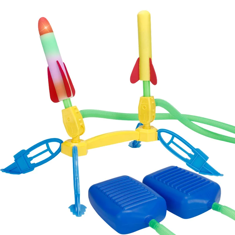 New arrival stomp rocket launcher foam planes unique tricks and adjustable launcher stand fun outdoor toys gifts for boys&girls